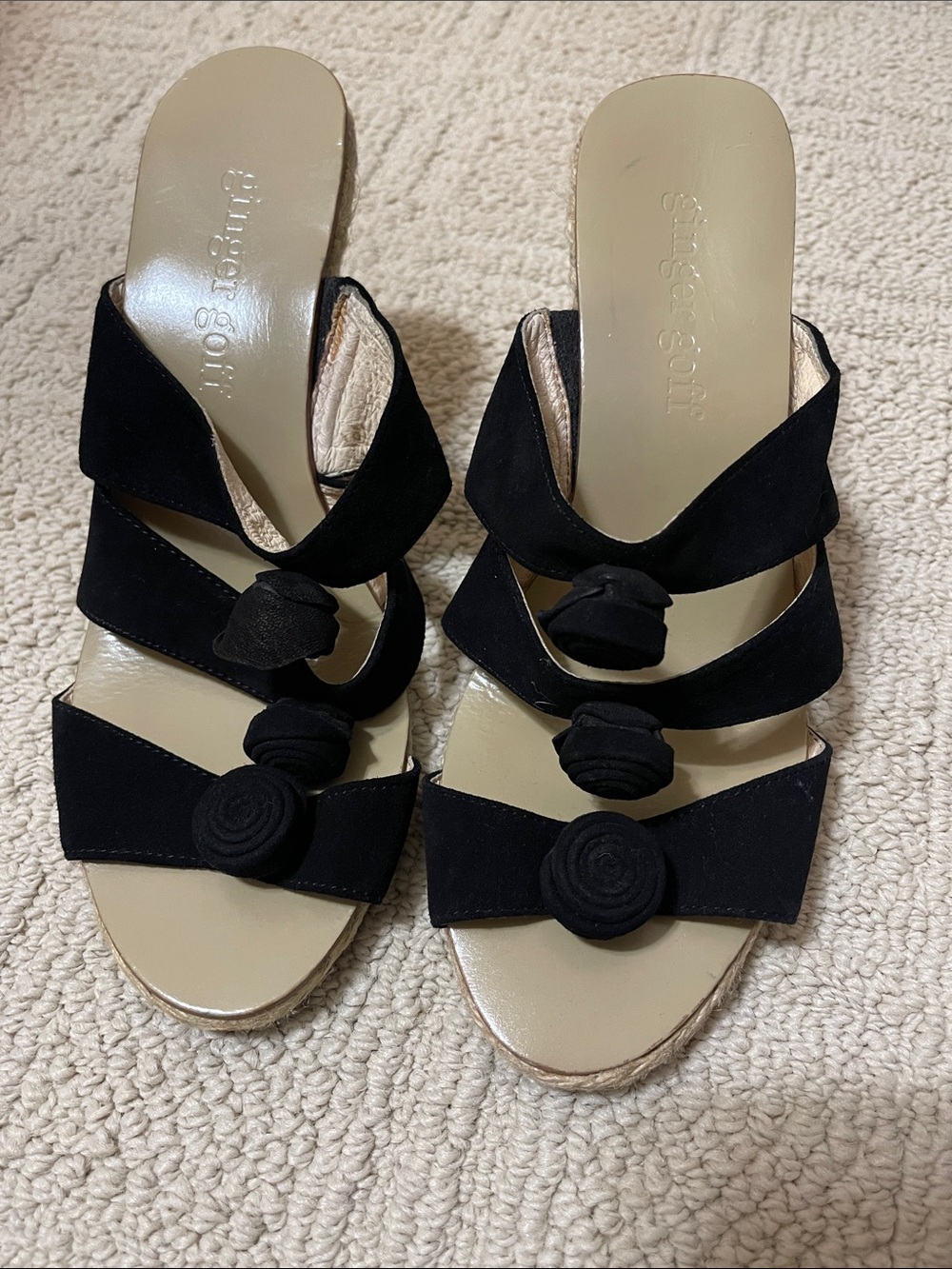 Ginger Goff wedge heels size 8 excellent condition